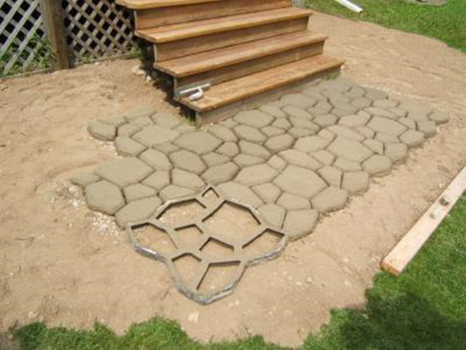 Forme concrete prefabbricate del percorso del giardino, muffe di collegamento della pietra facente un passo del calcestruzzo