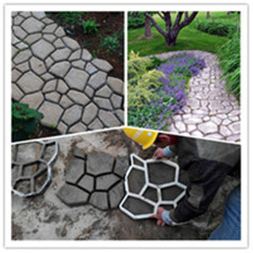 Forme concrete prefabbricate del percorso del giardino, muffe di collegamento della pietra facente un passo del calcestruzzo